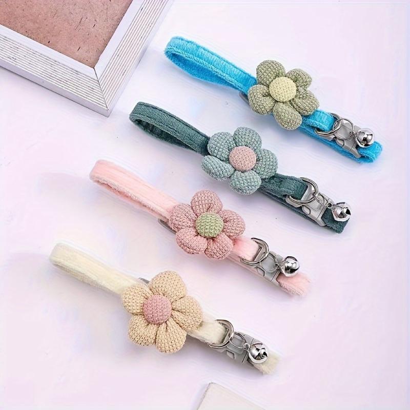 Cute Knitted Bell Collar for Cats & Small Dogs