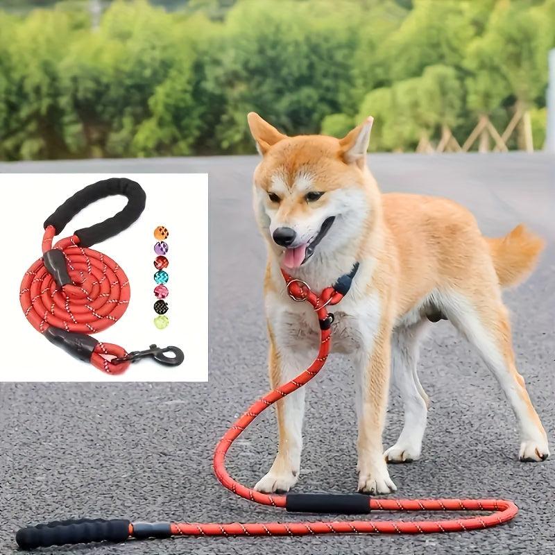 Adjustable Reflective Dog Leash for Safe Walks - Small, Medium, Large Dogs