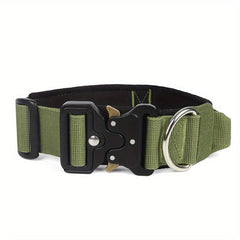 Heavy Duty Tactical Dog Collar with Handle for Medium to Large Dogs