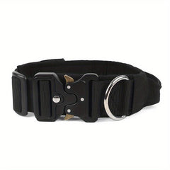 Heavy Duty Tactical Dog Collar with Handle for Medium to Large Dogs