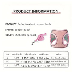 Escape Proof Cat Harness Vest Walking Leash