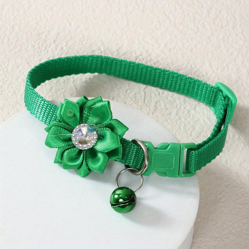 Stylish Flower Pet Collar with Bell for Dogs and Cats