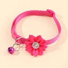 Stylish Flower Pet Collar with Bell for Dogs and Cats