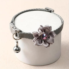 Stylish Flower Pet Collar with Bell for Dogs and Cats