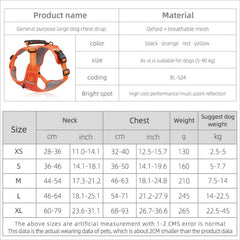 Reflective No Pull Dog Harness with Training Handle - Adjustable