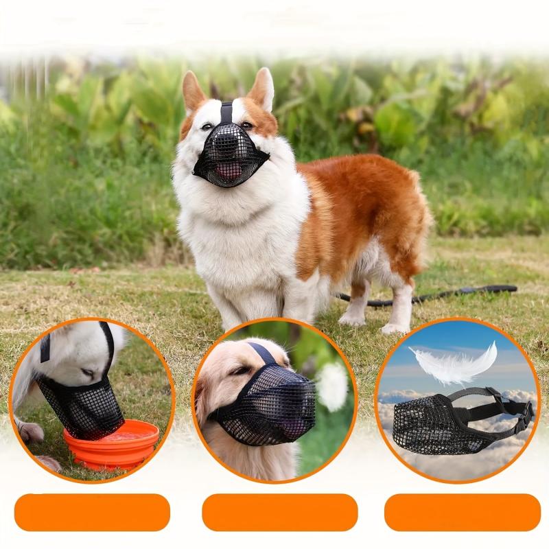 Adjustable Breathable Mesh Dog Muzzle - Keep Your Dog Safe
