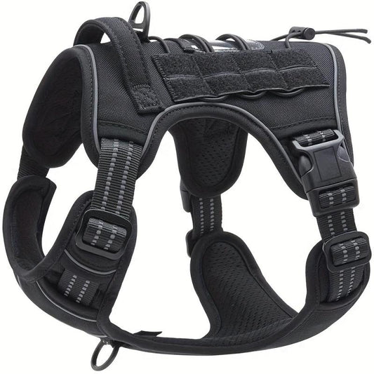 Reflective Tactical Dog Harness for Small, Medium & Large Dogs