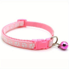 Colorful Bell Collar For Cat Cartoon Footprint Collars