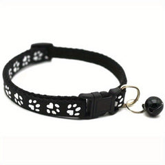 Colorful Bell Collar For Cat Cartoon Footprint Collars