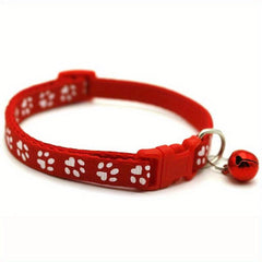 Colorful Bell Collar For Cat Cartoon Footprint Collars