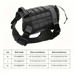 Waterproof Outdoor Nylon Harness for Large Dogs