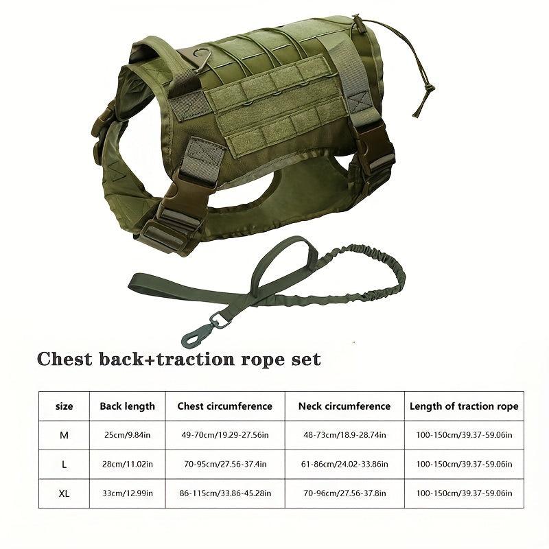 Waterproof Outdoor Nylon Harness for Large Dogs