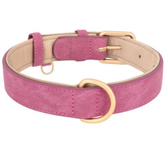 Soft Padded PU Leather Dog Collar Heavy Duty Small Medium Large Dog Collar