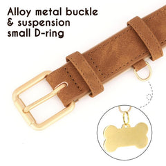 Soft Padded PU Leather Dog Collar Heavy Duty Small Medium Large Dog Collar