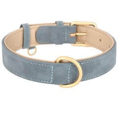 Soft Padded PU Leather Dog Collar Heavy Duty Small Medium Large Dog Collar
