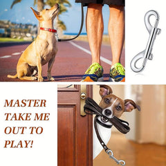 Metal Double Ended Bolt Snap for Dog Leash, Durable Clip