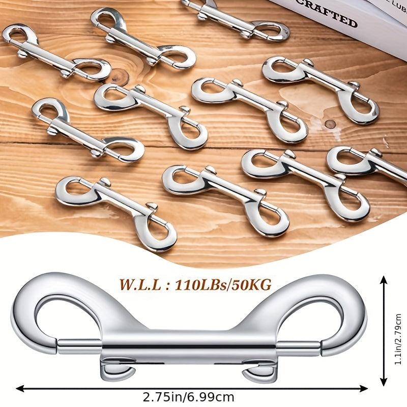 Metal Double Ended Bolt Snap for Dog Leash, Durable Clip