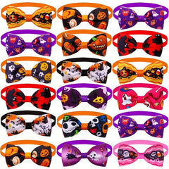 10pcs Dog Bow Ties Adjustable Cat Bow Ties Collar Holiday Decoration