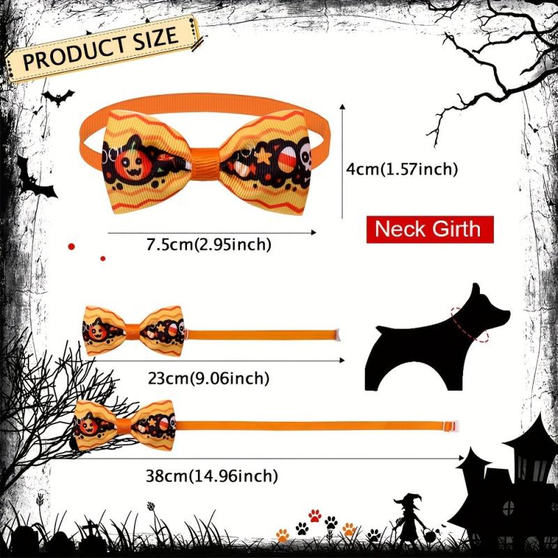 10pcs Dog Bow Ties Adjustable Cat Bow Ties Collar Holiday Decoration