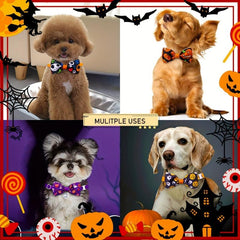 10pcs Dog Bow Ties Adjustable Cat Bow Ties Collar Holiday Decoration