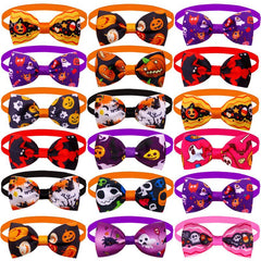 10pcs Dog Bow Ties Adjustable Cat Bow Ties Collar Holiday Decoration