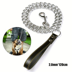 Metal Dog Leash with Padded Handle for Training