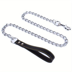 Metal Dog Leash with Padded Handle for Training