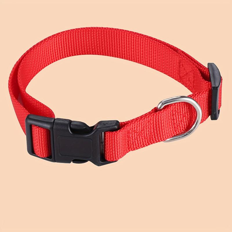 Adjustable Solid Nylon Pet Collar for Dogs