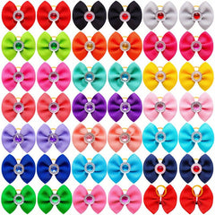 20 pcs Diamond Dog Hair Bows Stylish Pet Headwear for Grooming