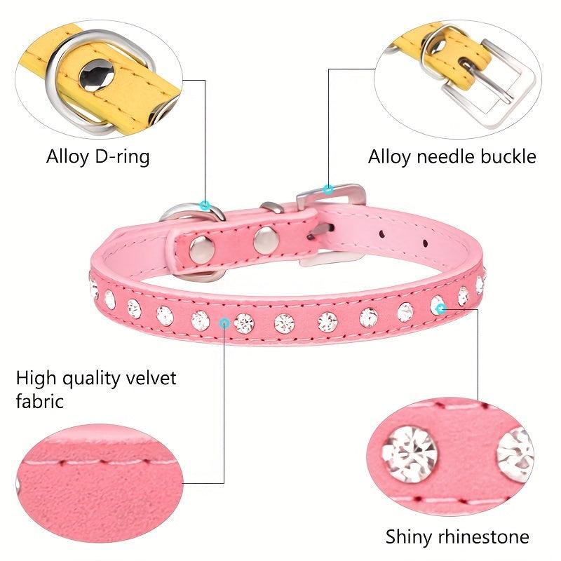Sparkling Rhinestone Dog Collar - Small/Medium Dogs