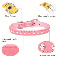 Sparkling Rhinestone Dog Collar - Small/Medium Dogs