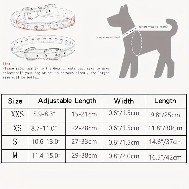 Sparkling Rhinestone Dog Collar - Small/Medium Dogs