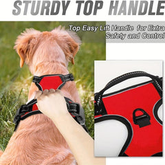 Reflective No Pull Dog Harness Front Clip with Handle for Large Dog Walking