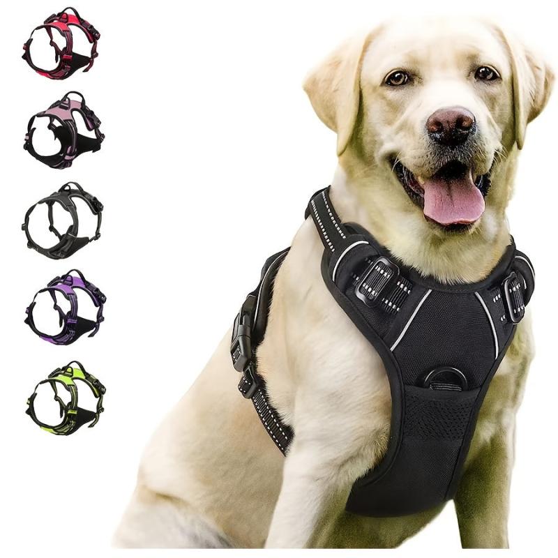 Reflective No Pull Dog Harness Front Clip with Handle for Large Dog Walking