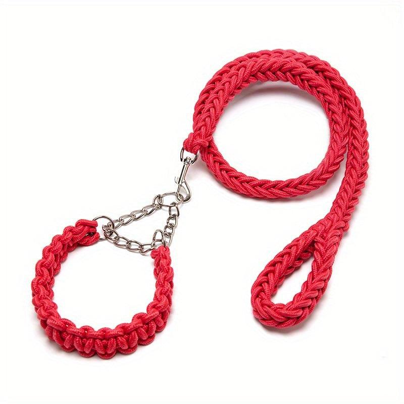 Braided Dog Training Leash Set for Small Medium Large Dogs