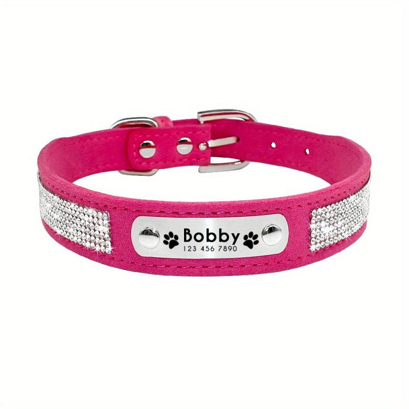 Sparkling Personalized Dog Collar with ID Tag