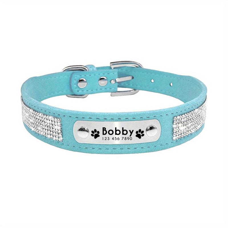 Sparkling Personalized Dog Collar with ID Tag