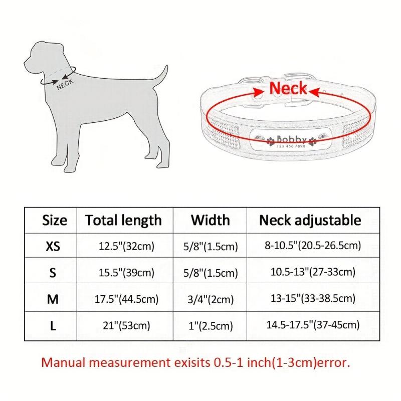 Sparkling Personalized Dog Collar with ID Tag