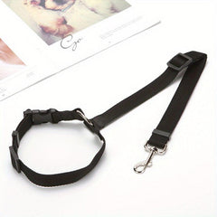 Adjustable Pet Car Seat Belt with Leash & Safety Harness