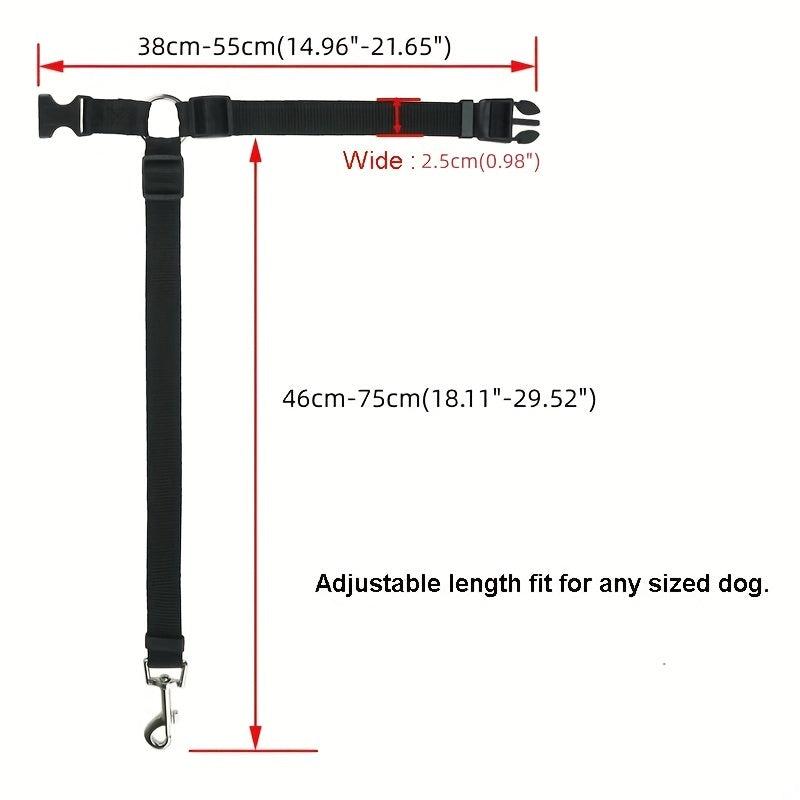 Adjustable Pet Car Seat Belt with Leash & Safety Harness