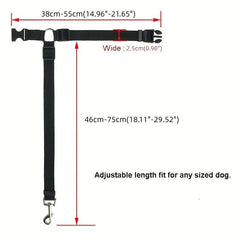 Adjustable Pet Car Seat Belt with Leash & Safety Harness