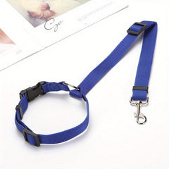 Adjustable Pet Car Seat Belt with Leash & Safety Harness