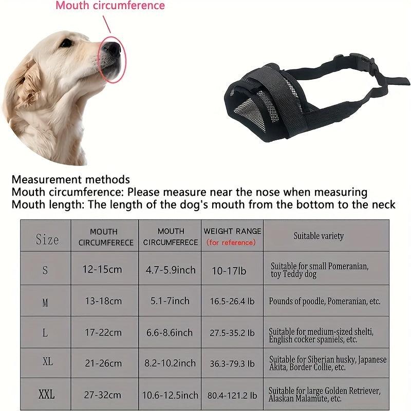 Breathable Nylon Dog Muzzle Anti Bite Pet Mouth Cover