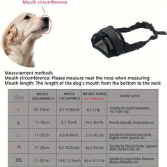 Breathable Nylon Dog Muzzle Anti Bite Pet Mouth Cover