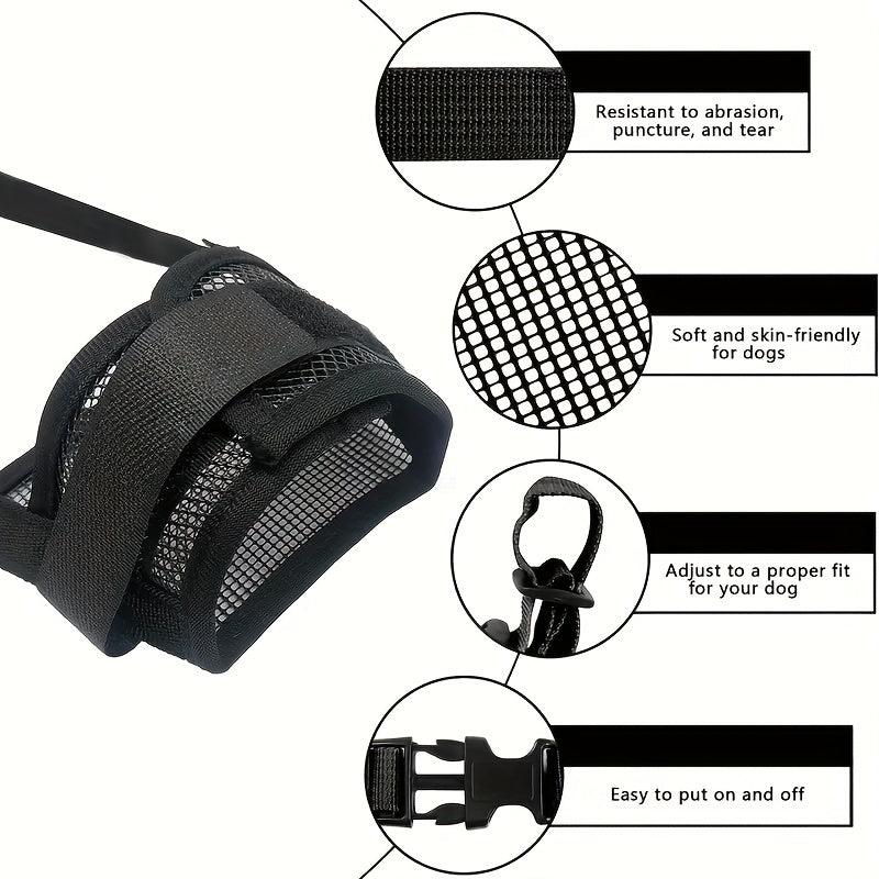 Breathable Nylon Dog Muzzle Anti Bite Pet Mouth Cover