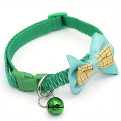 Adjustable Pet Bow Collar w/ Safety Features & Bow Tie