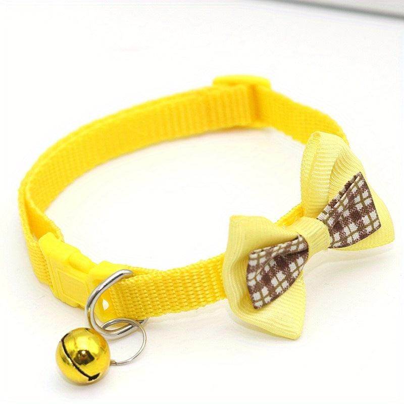 Adjustable Pet Bow Collar w/ Safety Features & Bow Tie