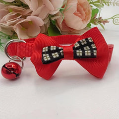 Adjustable Pet Bow Collar w/ Safety Features & Bow Tie