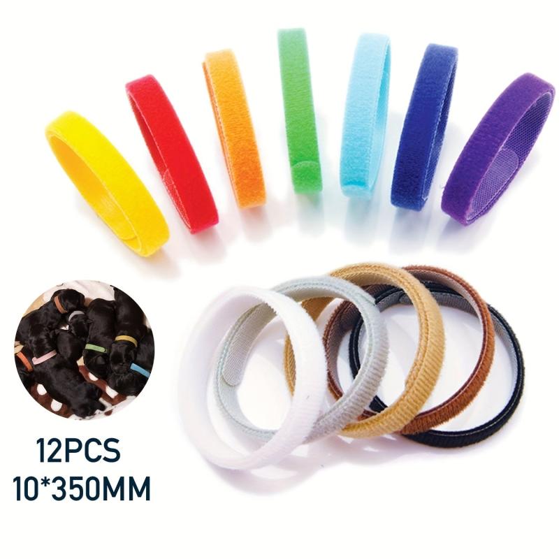 12pcs Puppy Whelping Collar ID Bands Reusable Pet Collar