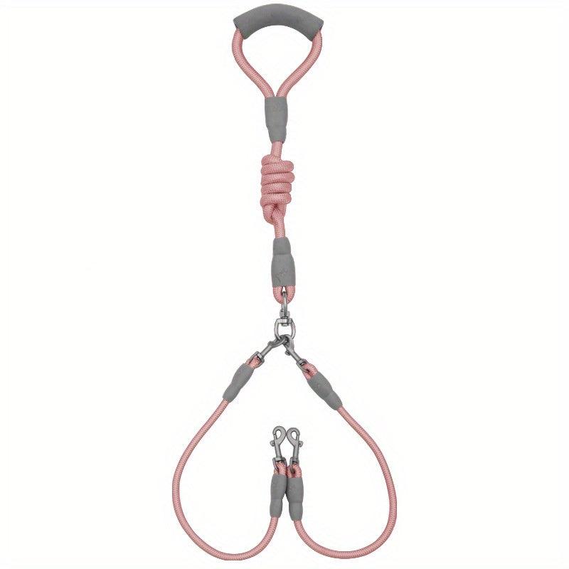 Foam Handle Dog Walking Double Head Rope Couple Pet Leash